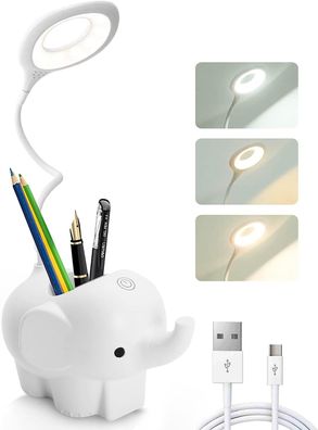 LED-Schreibtischlampe, mit Stifthalter, kabellos, Touch-Control-Licht, verstellbar,