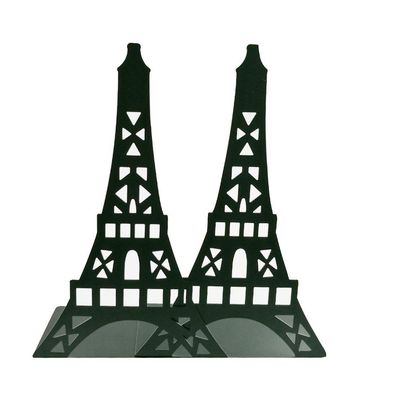 1 Paar dekorative Eiffelturm-Buchstützen aus Metall für Bücherregale, Schreibtische