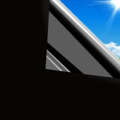 Schwarz Opak Fensterfolie Spiegelfolie Einwegfenster Anti UV Anti Hitze Schwarz Fens