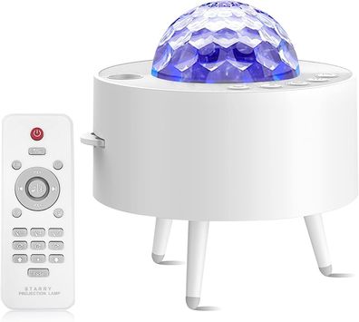 Sternenhimmel-Projektor, Projektor mit eingebautem weißen Rauschen, Bluetooth-Timer