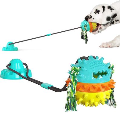 Kauspielzeug für Hunde mit Saugnapf, interaktives Hundespielzeug mit Ball, Hundeback