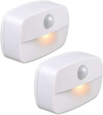 Automatisches LED-Nachtlicht [2er Pack], Wand-Nachtlicht mit selbstklebendem Bewegun