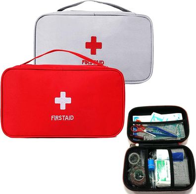 2 Stück Reise-Erste-Hilfe-Tasche, Mini-Erste-Hilfe-Set, medizinisches Notfall-Set, ko