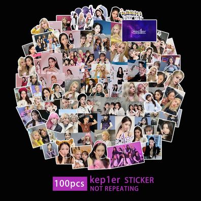 100pcs Kpop Kep1er Aufkleber Set Hikaru Dayeon Sticker für Laptop Handy Koffer