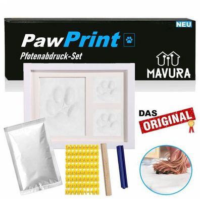 PawPrint Pfotenabdruck Set Hand Abdruckset Hunde Katzen Babys mit Bilderrahmen