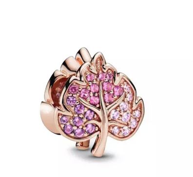 Charms 925er Silber Anhänger kompatibel mit Pandora Love Familie roségold