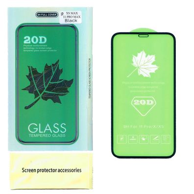 Fur iPhone XS MAX / 11 PRO MAX 20D Schutzglas tempered glass 9H Schutzfolie Displ...