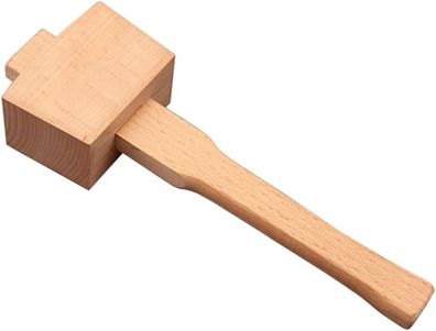 Holzhammer aus Buchenholz mit komfortablem Griff, geneigter Schlagfläche, Holzbearbei