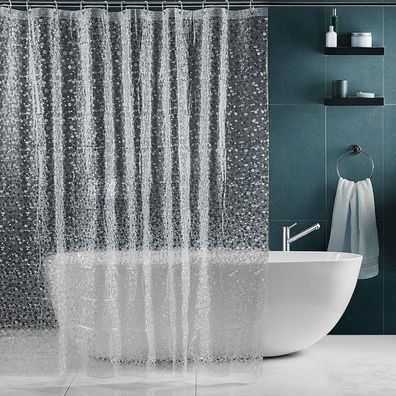 Duschvorhang, wasserdichte EVA-Vorhänge für Badezimmer, Toiletten, schimmelfester Dus
