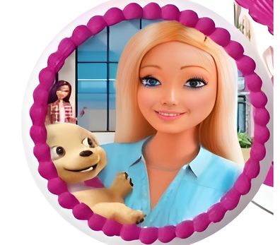 Essbar Barbie Puppe Princess Kuchen Party Tortenaufleger Tortenbild Zuckerbild 2