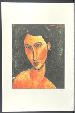 AMEDEO Modigliani * 51 x 78 cm * signed lithograph * limited # 12/50