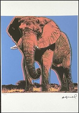 ANDY WARHOL * African Elephant * signed lithograph * limited # 16/125