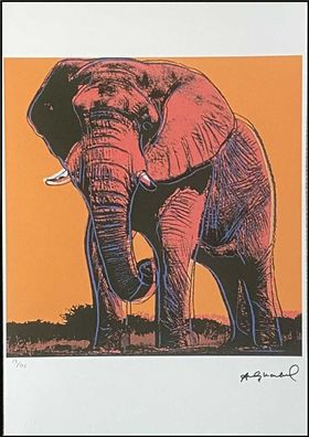 ANDY WARHOL * African Elephant * signed lithograph * limited # 19/125