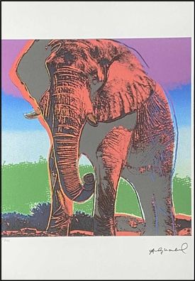 ANDY WARHOL * African Elephant * signed lithograph * limited # 21/125