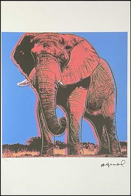 ANDY WARHOL * African Elephant * signed lithograph * limited # 23/100
