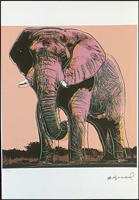 ANDY WARHOL * African Elephant * signed lithograph * limited # 28/125