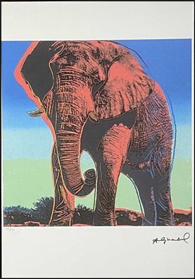 ANDY WARHOL * African Elephant * signed lithograph * limited # 36/125