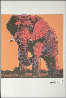 ANDY WARHOL * African Elephant * signed lithograph * limited # 37/100