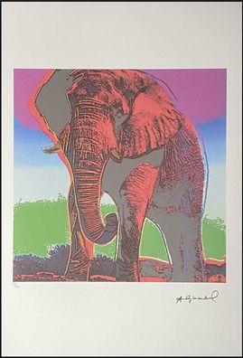 ANDY WARHOL * African Elephant * signed lithograph * limited # 39/100