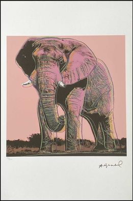 ANDY WARHOL * African Elephant * signed lithograph * limited # 68/100
