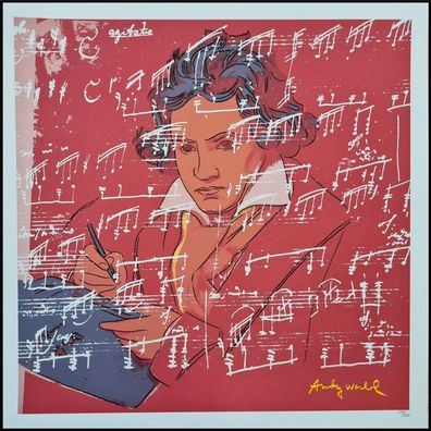 ANDY WARHOL * Beethoven * lithograph * 50x50 cm * limited # 336/500 CMOA signed