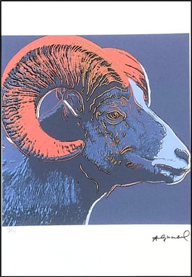 ANDY WARHOL * Bighorn Ram * signed lithograph * limited # 13/125 (Gr. 50 cm x 35 cm)