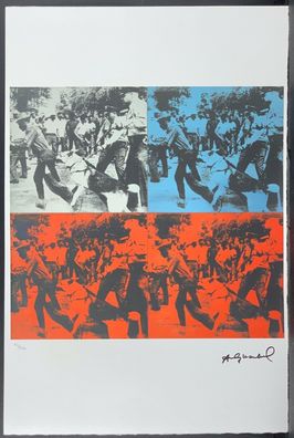 ANDY WARHOL * Birmingham Riots * signed lithograph * limited # 10/100