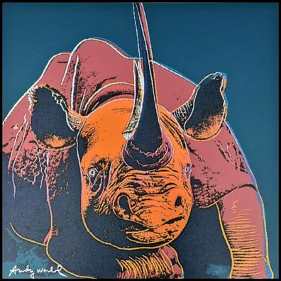 ANDY WARHOL * Black Rhinoceros * lithograph * limited # xx/2400 CMOA signed