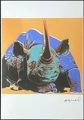 ANDY WARHOL * Black Rhinoceros * signed lithograph * limited # 14/125