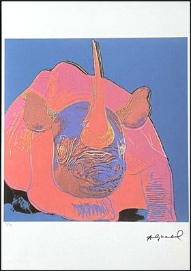 ANDY WARHOL * Black Rhinoceros * signed lithograph * limited # 21/125