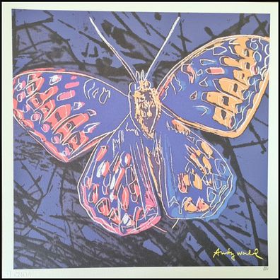 ANDY WARHOL * Butterfly * lithograph * 50x50 cm * limited # 401/500 CMOA signed