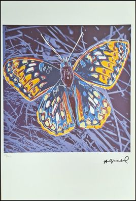 ANDY WARHOL * Butterfly * signed lithograph * limited # 17/100 (Gr. 57 cm x 38 cm)