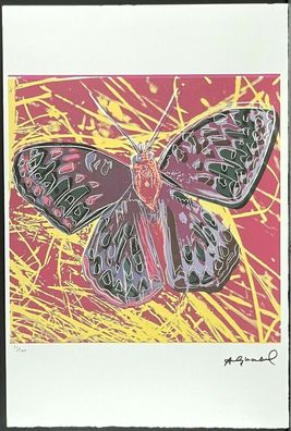 ANDY WARHOL * Butterfly * signed lithograph * limited # 21/100