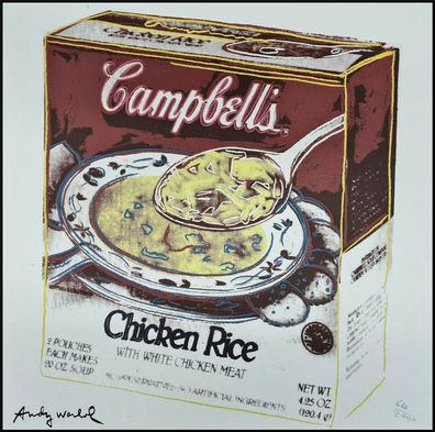 ANDY WARHOL * Campbells Chicken Rice * lithograph * limited # xx/2400 CMOA signed