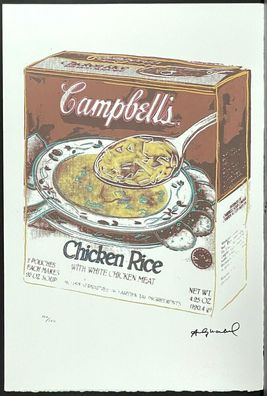 ANDY WARHOL * Campbells Chicken Rice * signed lithograph * limited # 100/100