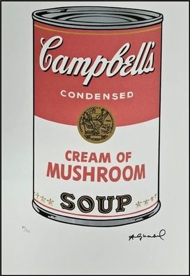 ANDY WARHOL * Campbells Cream of Mushroom * signed lithograph * limited # 46/125