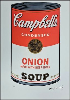 ANDY WARHOL * Campbells Onion Soup * signed lithograph * limited # 41/125