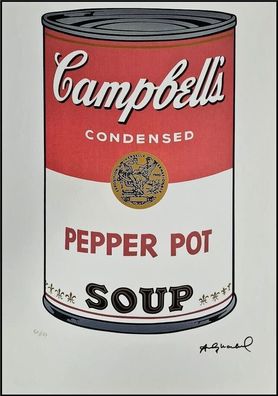 ANDY WARHOL * Campbells Pepper Pot Soup * signed lithograph * limited # 50/125