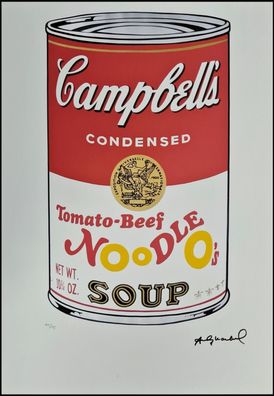 ANDY WARHOL * Campbells Tomato Beef Noodle.. * signed lithograph * limited # 40/125