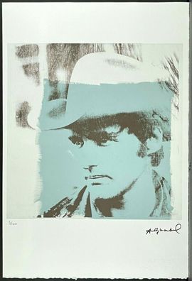 ANDY WARHOL * Dennis Hopper * signed lithograph * limited # 5/100 (Gr. 57 cm x 38 cm)