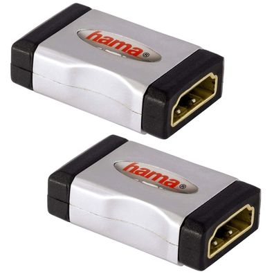 2x Hama HDMI Adapter Kupplung Stecker Verbinder für Kabel Verlängerung 4K UHD HD