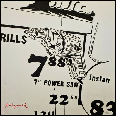 ANDY WARHOL * Drills * lithograph * limited # xx/2400 CMOA signed (Gr. 60 cm x 60 cm)