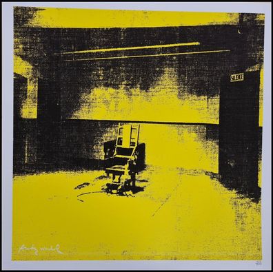 ANDY WARHOL * Electric Chair * lithograph * 50x50 cm * limited # 403/500 CMOA signed