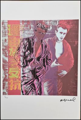 ANDY WARHOL * James Dean * signed lithograph * limited # 18/100 (Gr. 57 cm x 38 cm)