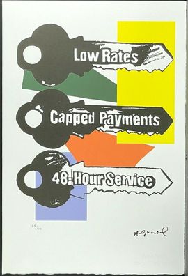 ANDY WARHOL * Key Service * signed lithograph * limited # 27/100