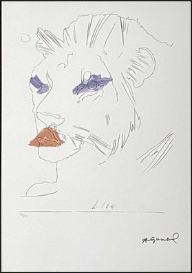ANDY WARHOL * Lion * signed lithograph * limited # 52/125 (Gr. 50 cm x 35 cm)