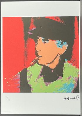 ANDY WARHOL * Man Ray * signed lithograph * limited # 48/125 (Gr. 50 cm x 35 cm)