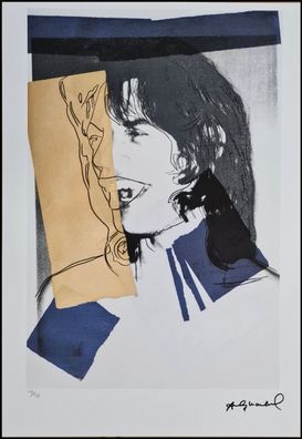 ANDY WARHOL * Mick Jagger * signed lithograph * limited # 112/125 (Gr. 50 cm x 35 cm)