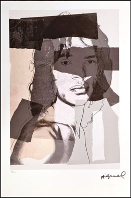 ANDY WARHOL * Mick Jagger * signed lithograph * limited # 26/100 (Gr. 57 cm x 38 cm)