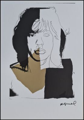 ANDY WARHOL * Mick Jagger * signed lithograph * limited # 31/125 (Gr. 50 cm x 35 cm)